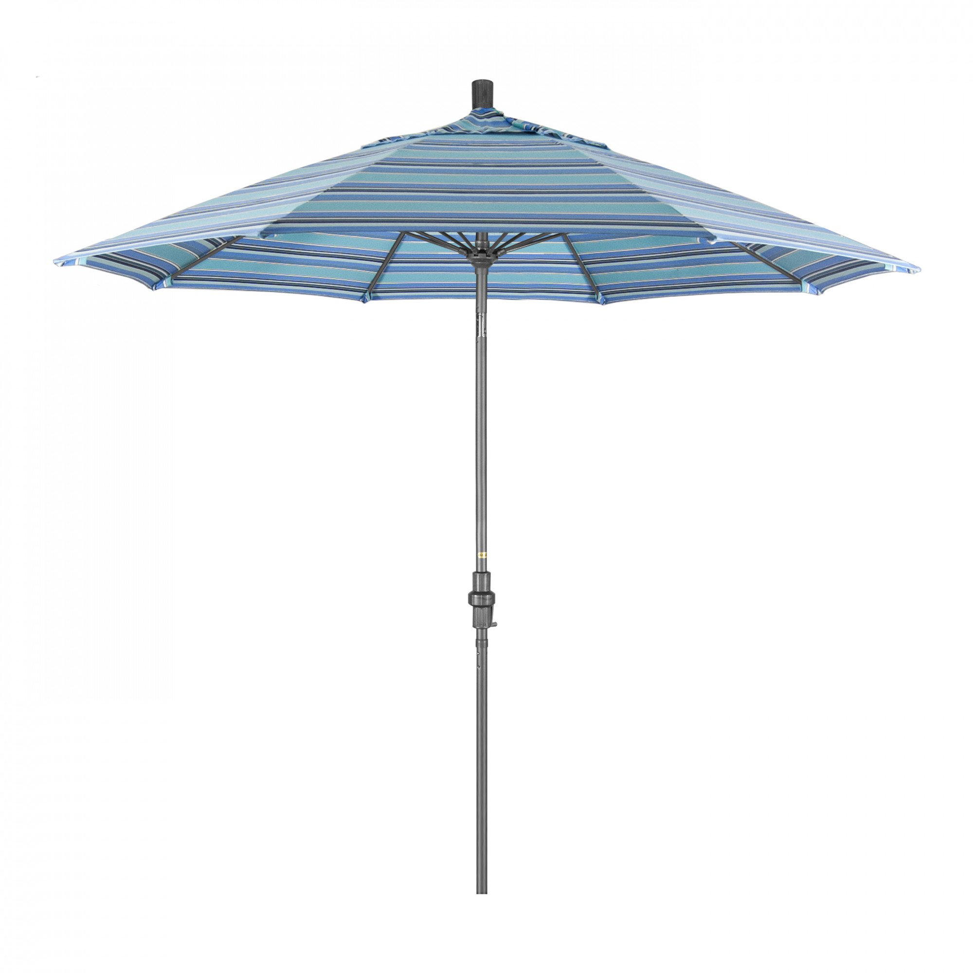 Roverta 9' Market Sunbrella® Umbrella, Silver, Dolce Oasis Stripe Sunbrella®