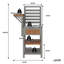 Outdoor Storage Cabinet With Stainless Steel Top & Double-Tiered Shelf