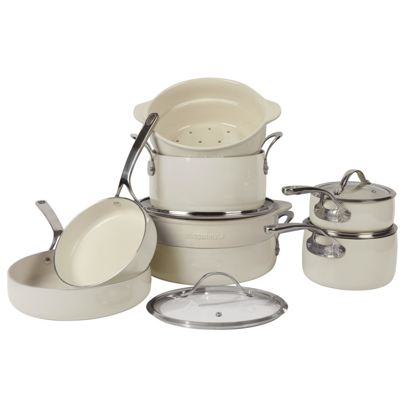 Batterie de cuisine antiadhésive en aluminium 12 pièces