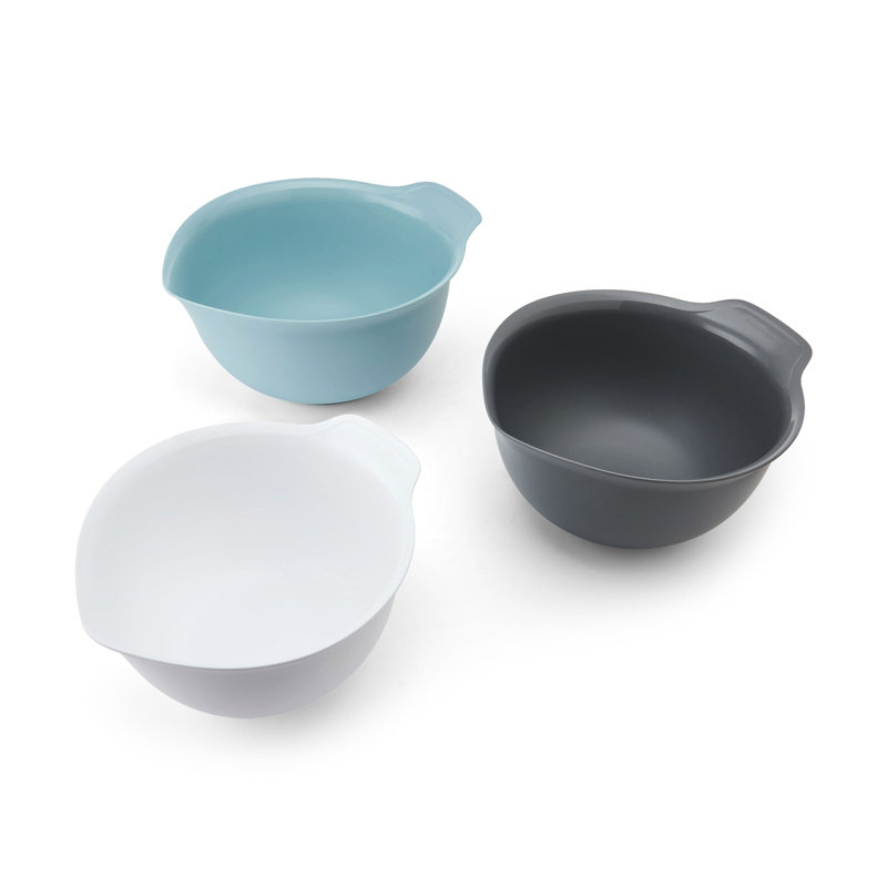 Ensemble de bols à mélanger 3 pièces KitchenAid®, Menthe / gris / blanc, H 6,1 po x l 12,24 po x P 10,91 po
