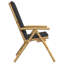  Ensemble de 4 chaises de jardin inclinables gris foncé