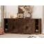 Grande armoire de rangement de style campagne moderne de 82,7 po avec portes de grange et tiroirs Glenford-911750718