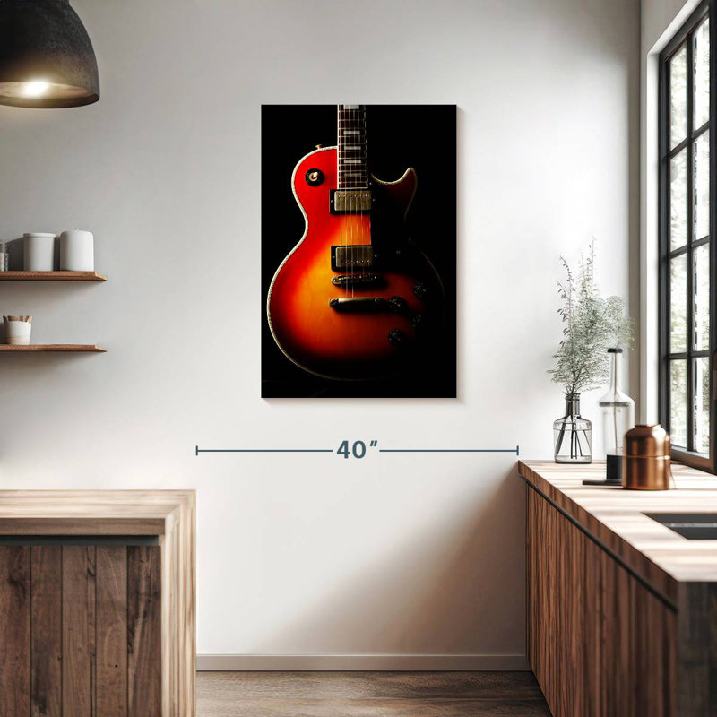 Abarca Retro Electric Guitar, 36" H x 24" W
