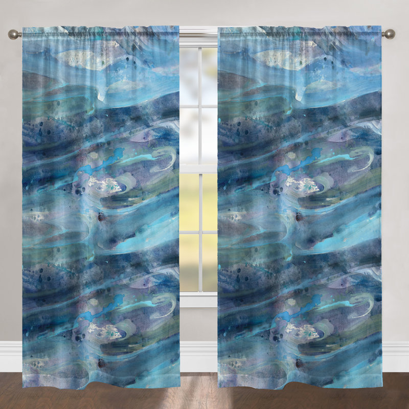 Rolling Waves Blackout Curtain Single Panel