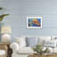 Tortue de mer sous la surface, reproduction encadrée sous verre, design par LSR Design Studio-373121659-373121657