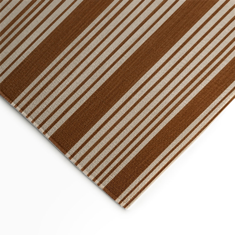 Tapis intérieur / extérieur beige HorizontalStripes, Rectangle 5 pi x 7 pi
