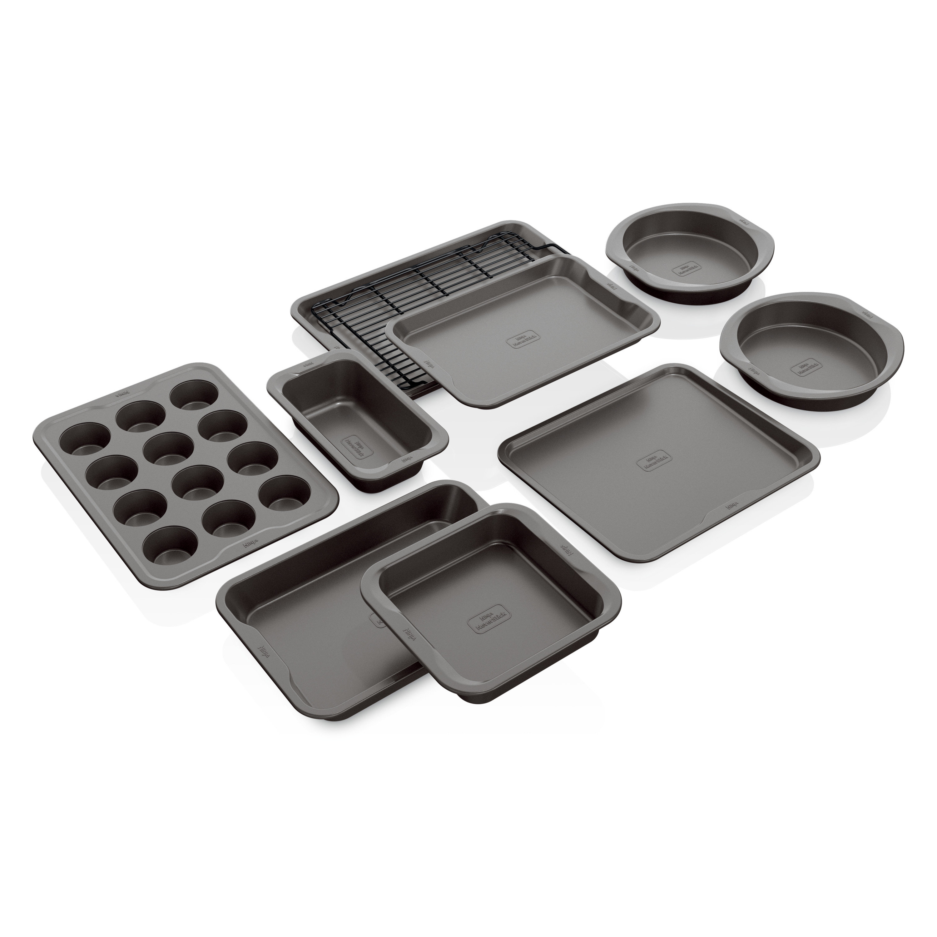Ninja Foodi Neverstick 10-Piece Cookware Set, Black & Reviews