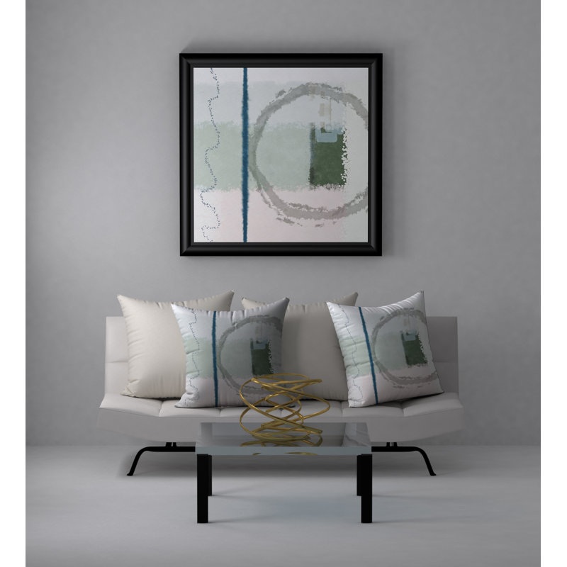 Abstract Throw Pillow, 24" H x 24" W