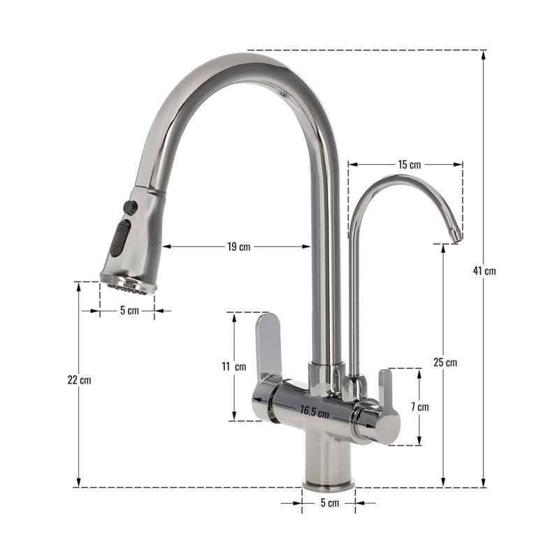 Belfry Kitchen Kitchen Faucet, Chrome