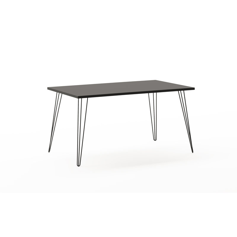 Domaingue Metal Base Writing Desk, 74cm H x 140cm W x 80cm D, Basalt Grey