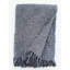 Breezy Blue Cozy Cotton Boucle Throw with Fringe