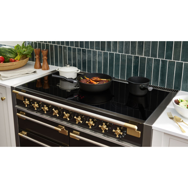 Elise 48" Range, Matte Black;Antique Brass, Induction