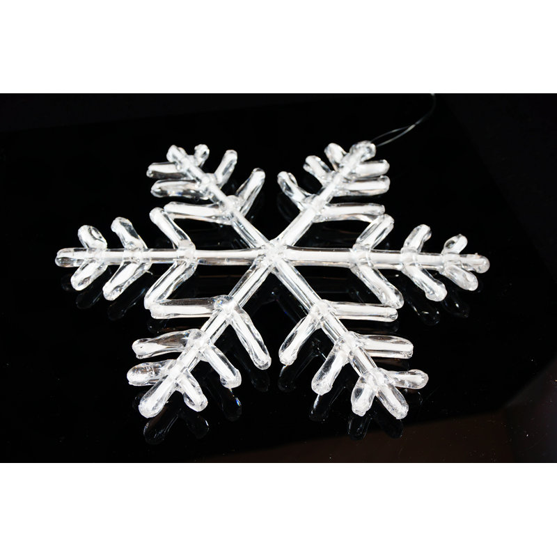 Ornement en acrylique flocon de neige en forme de noël