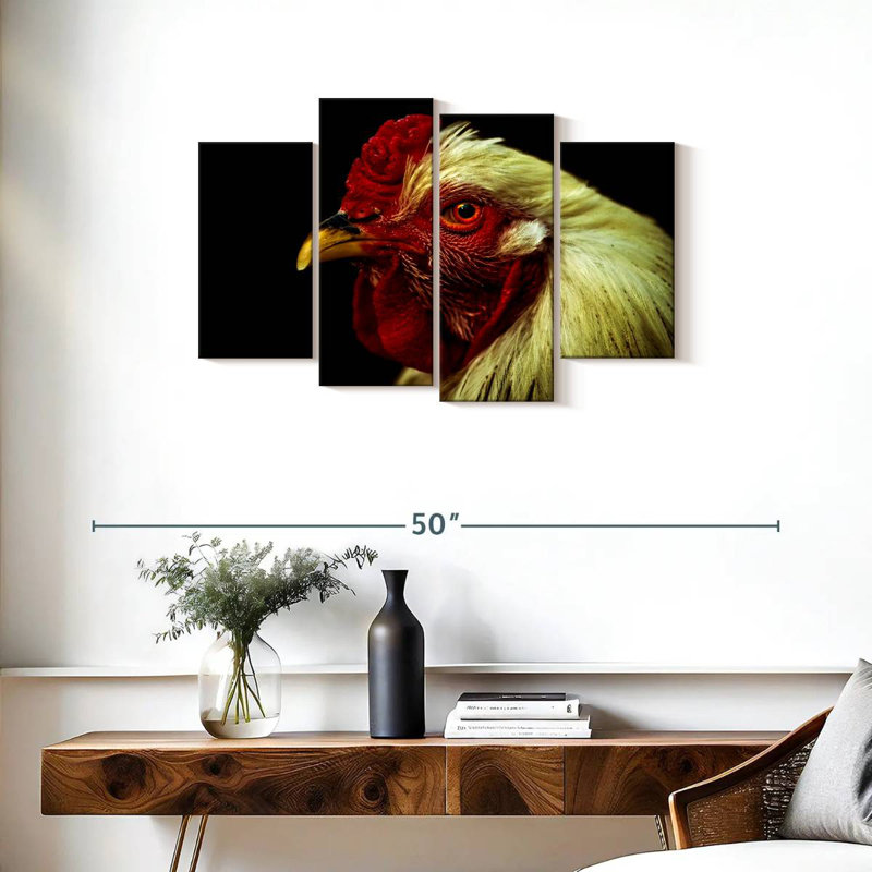 Brampt Chicken Head, 22" H x 36" W