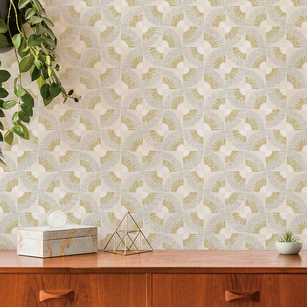 Osman Faux Grasscloth Fans Peel and Stick Wallpaper AllModern 