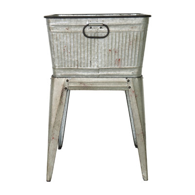 20.5x20.5x21" Metal Elevated Planter