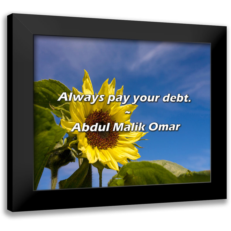Citation de Abdul Malik Omar: payez toujours votre créance.