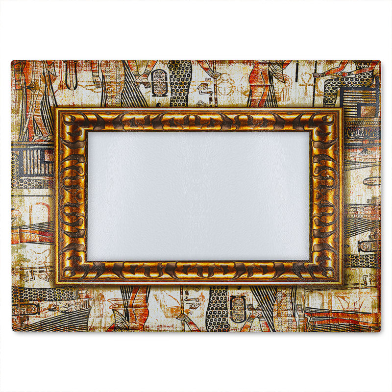 Rustic Egyptian Frame Glass Chopping Board