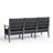 78" Wide Aluminum Outdoor Patio Sofa with Wood-Look HDPE Armrests & Deep Cushions-744547779