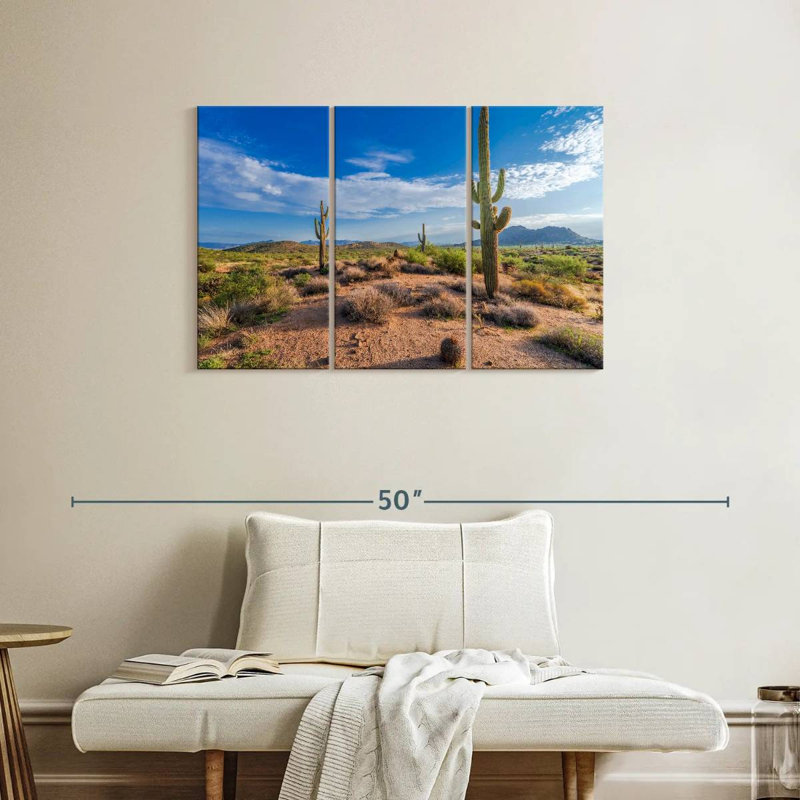 Paysage de cactus Alvord Saguaro, H 24 po x l 38 po