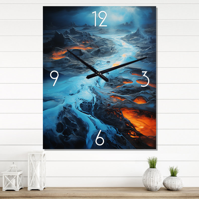 Horloge murale moderne Wild River, Grand