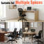 Chaise de bureau pivotante en filet, chaise de bureau à hauteur et dossier réglables, chaise de bureau ergonomique à bras fixe pour petit bureau-751411802-751411801