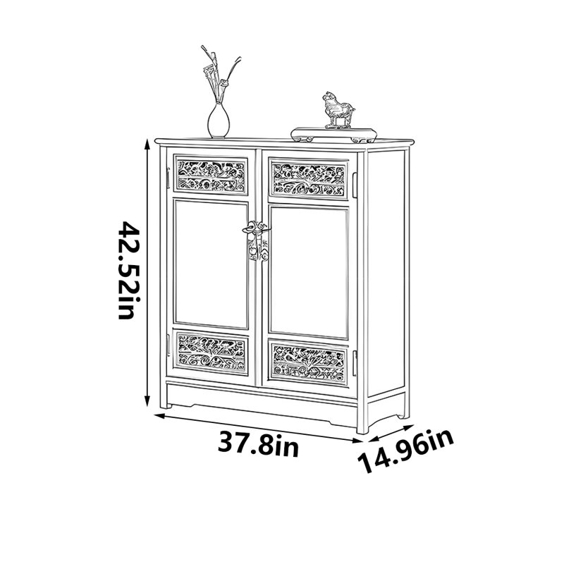 Armoire à chaussures en bois massif