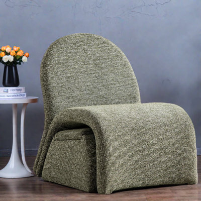 Chaises décoratives de rangement, ensemble moderne sans accoudoirs en chenille pour le salon