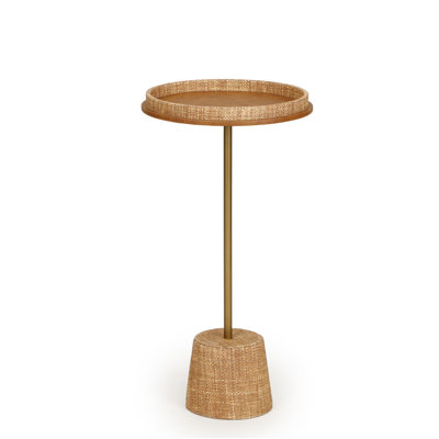 Saddle Natural Raffia Designer Side Table
