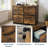 4 Drawer File Cabinet with Lock, Wooden Locked File Cabinets Printer Stand for Home Office, Lockable Filing Cabinet for Letter/A4 Size Files