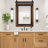 Farmhouse Barn Door Style Natural Wood Bathroom Vanity Wall Mirror-1769663147