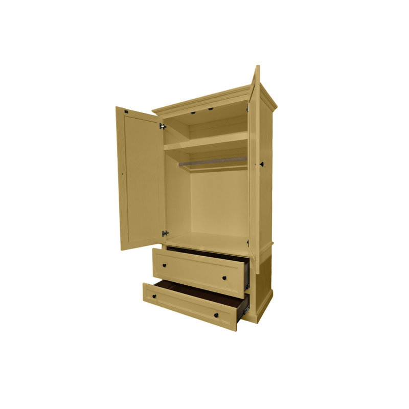 Armoire moderne en bois massif, Jaune coupole