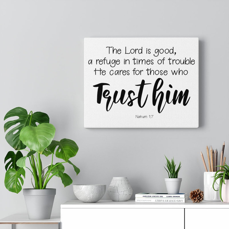 Trust Him - Wrapped Canvas Print, 28cm H x 36cm W