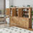 62" Wood Storage Bookcase with Adjustable Shelves-2056940163