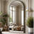Arched Full Length Mirror with Aluminum Alloy Frame, Shatterproof Glass, Wall-Mounted/Leaning/Freestanding Design-837535203-837535202