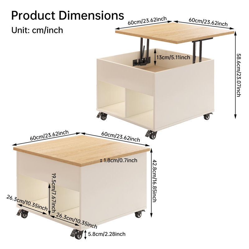 Lift Top Coffee Table with Storage