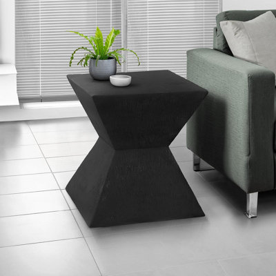 Accent Table, 25"H, Indoor Or Outdoor, Side Table, End, Nightstand, Bedroom, Living Room, White, Contemporary, Modern