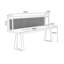 Bureau noyer + bois massif rectangulaire noir + fer-2100937785