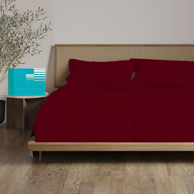 100% Egyptian Cotton Twin Size Sheet Set 1000 Thread Count Luxury Ultra Soft Bed Sheets Fits Mattress Upto 18" Inch Deep Pocket, Twin Size - White Solid
