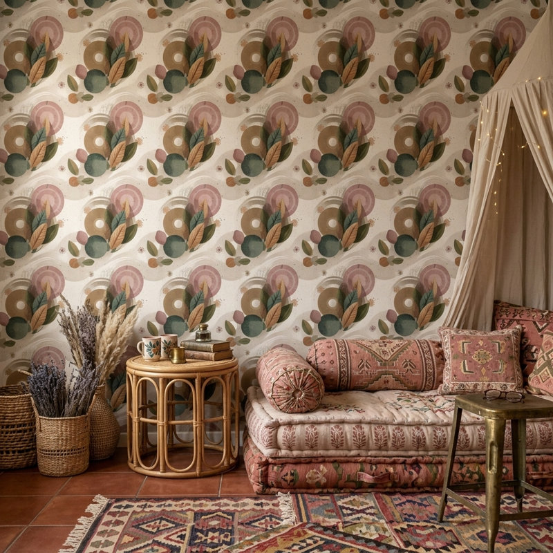 Papier peint amovible Mid Mid Century, Non tissé, non collé