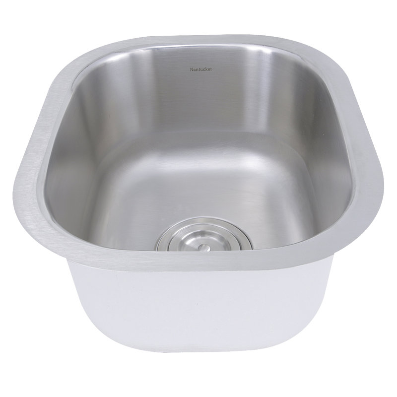 Quidnet 15'' L Undermount Single Bowl Stainless Steel Kitchen Sink