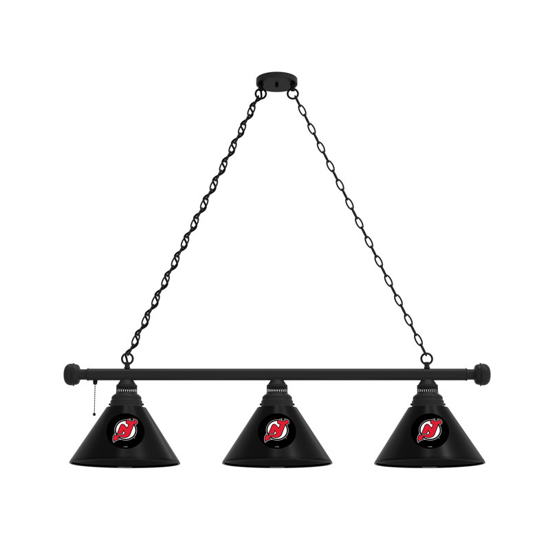 Luminaire suspendu 3 lumières NHL, Noir, New Jersey Devils