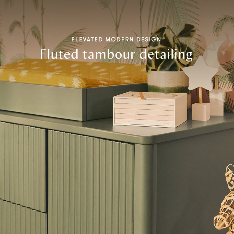 Pogo Tambour Assembled Dresser, Olive