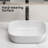 Bathroom Small Vessel Sink Above Counter White Porcelain Ceramic Oval Rectangle Bathroom Vanity Sink Bowl Lavatory Wash Basin