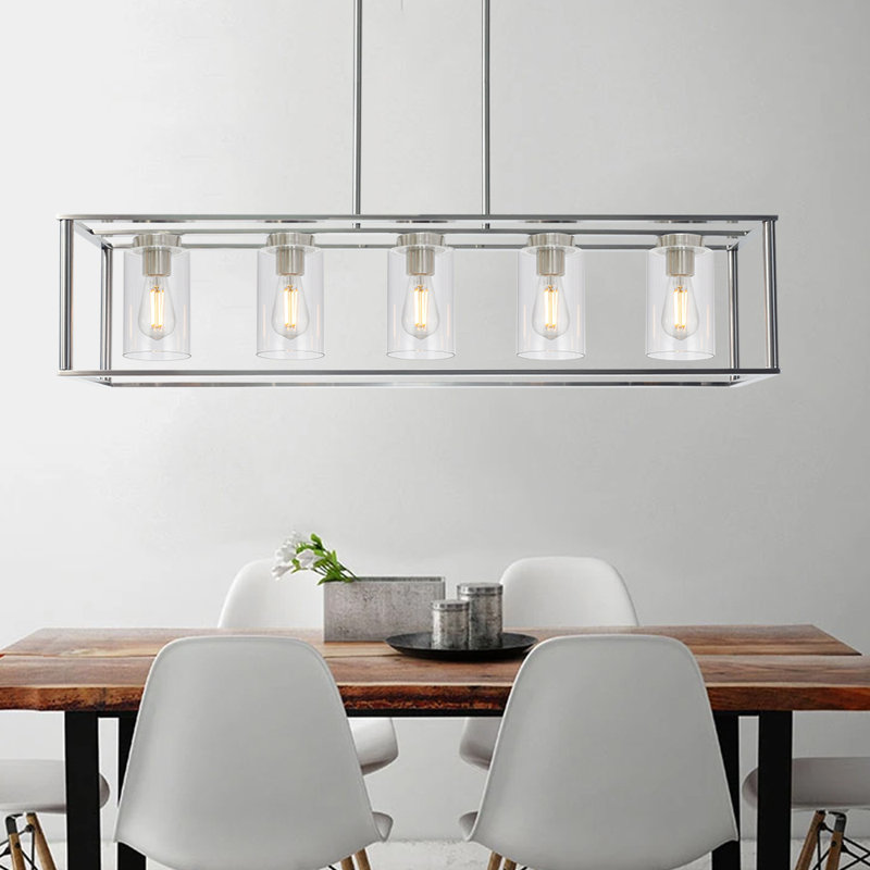 Lafrance 5 - Light Kitchen Island Pendant, Brushed Nickel