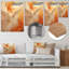 Dimensions infinies du beige et de l'orange - art mural abstrait en métal-1353544896