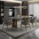 Rectangular Artificial Marble Dining Table Set