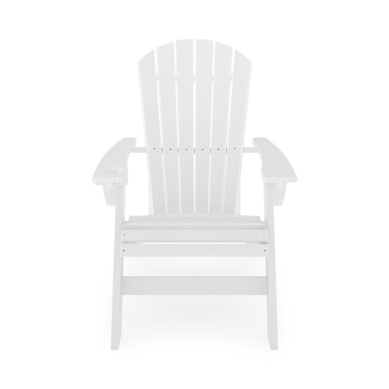 White Adirondack Chair – Sturdy HDPE Poly Lumber For Poolside, White