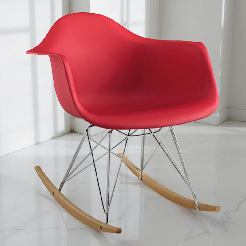 Chaise berçante à bascule, Rouge