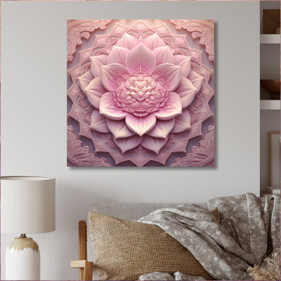 Mandala délicat de lotus rose I - Boho Mandala